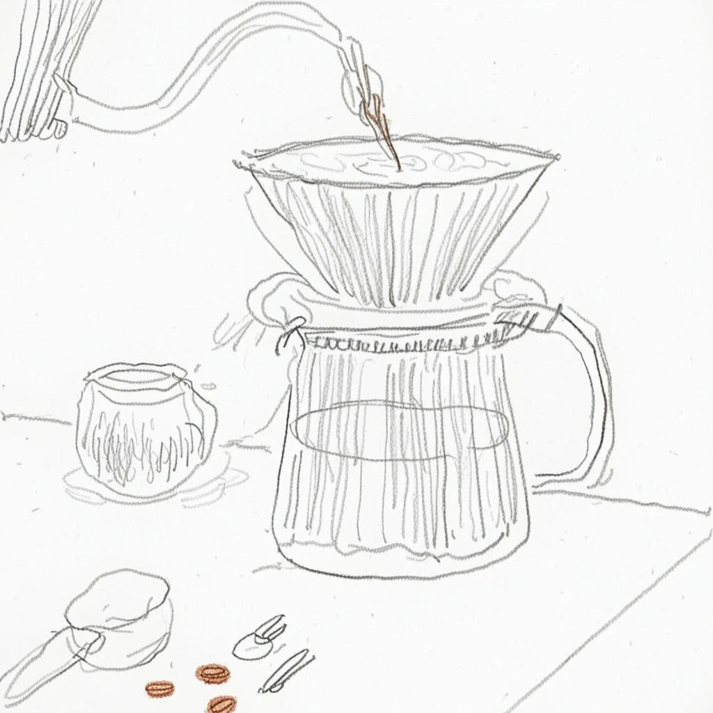 Pouring Hand Brew Coffee