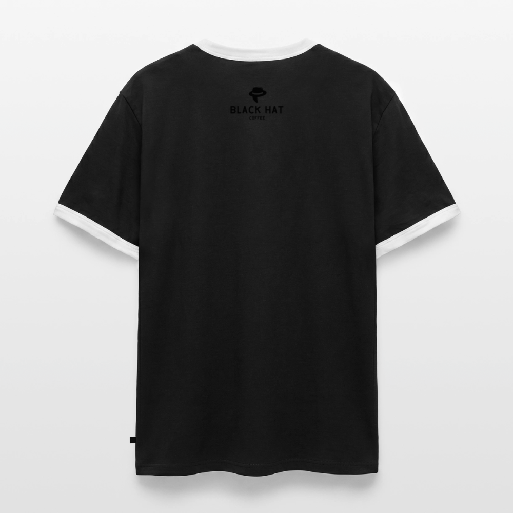Berlin V2 Slim Fit Männer Organic Contrast T-Shirt - Schwarz/Weiß