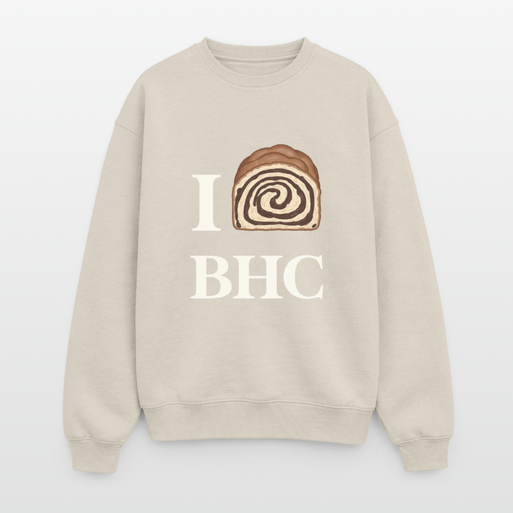 I Babka Oversized Heavyweight Unisex Sweatshirt - Beige