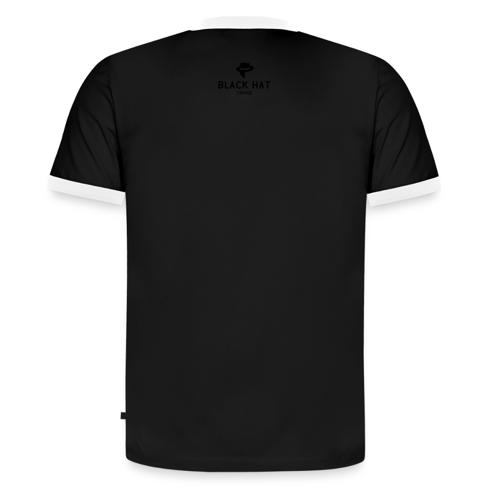 Berlin V2 Slim Fit Männer Organic Contrast T-Shirt - Schwarz/Weiß