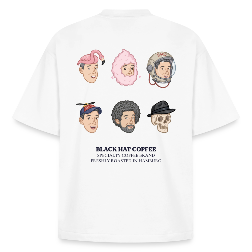 Many Faces Heavyweight Unisex Boxy T-Shirt - Weiß