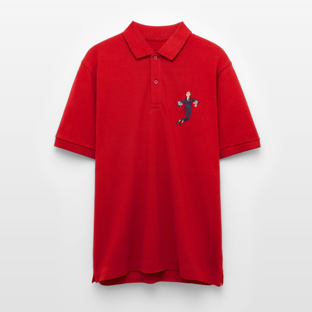 Black Hat Preppy Unisex Bio-Poloshirt - Rot