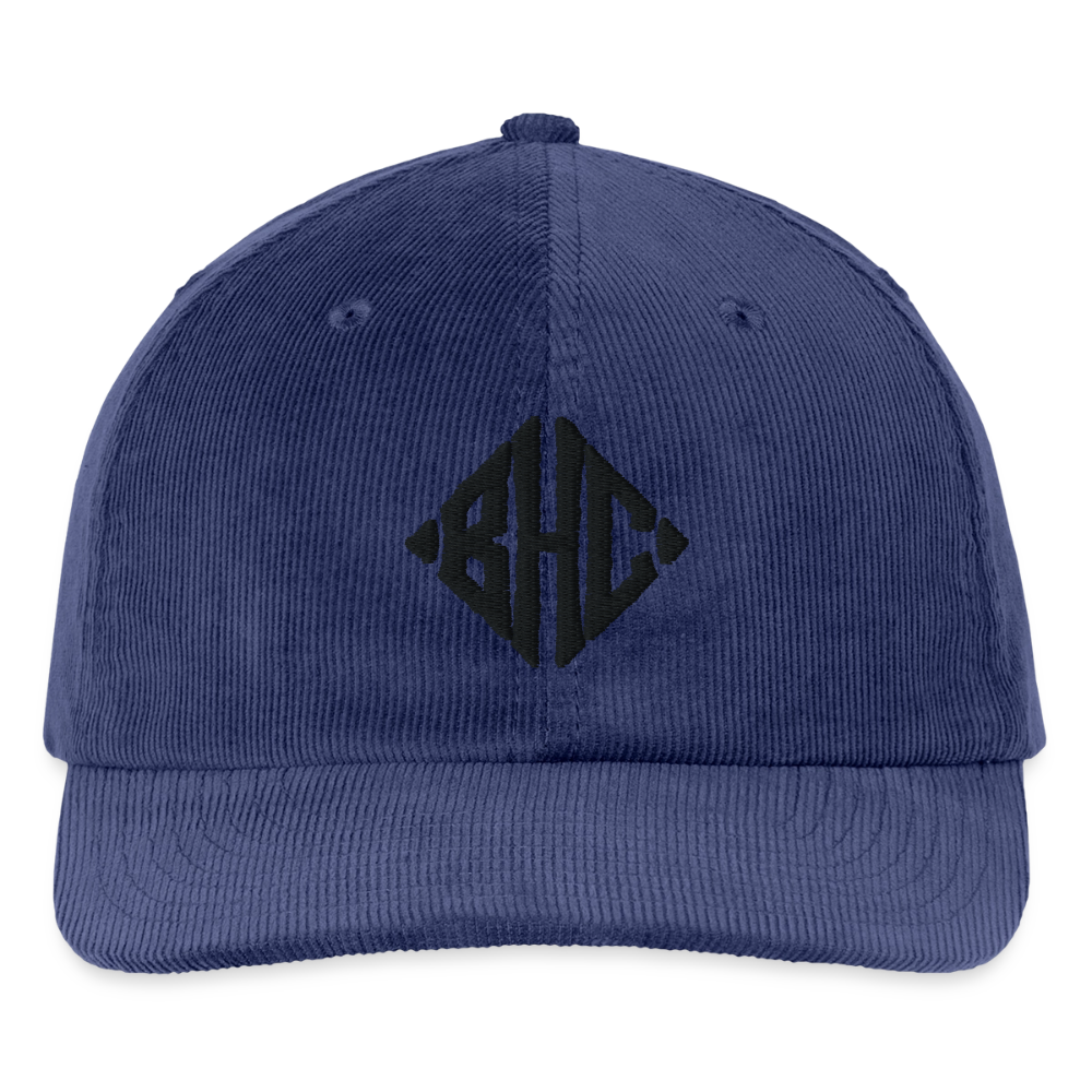 BHC Bestickte Cord Cap - mittel Navy
