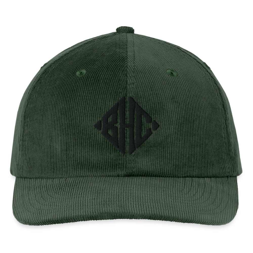 BHC Bestickte Cord Cap - Tannengrün