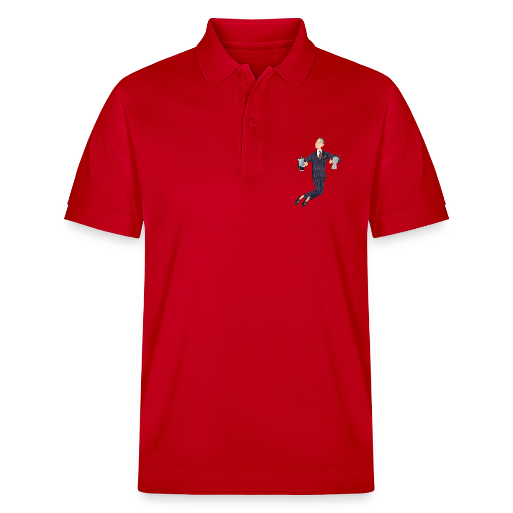 Black Hat Preppy Unisex Bio-Poloshirt - Rot