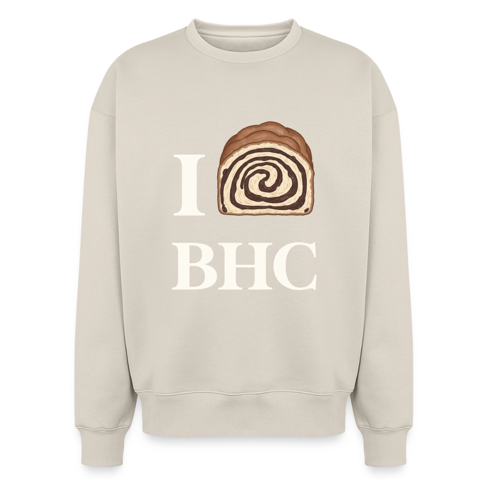 I Babka Oversized Heavyweight Unisex Sweatshirt - Beige
