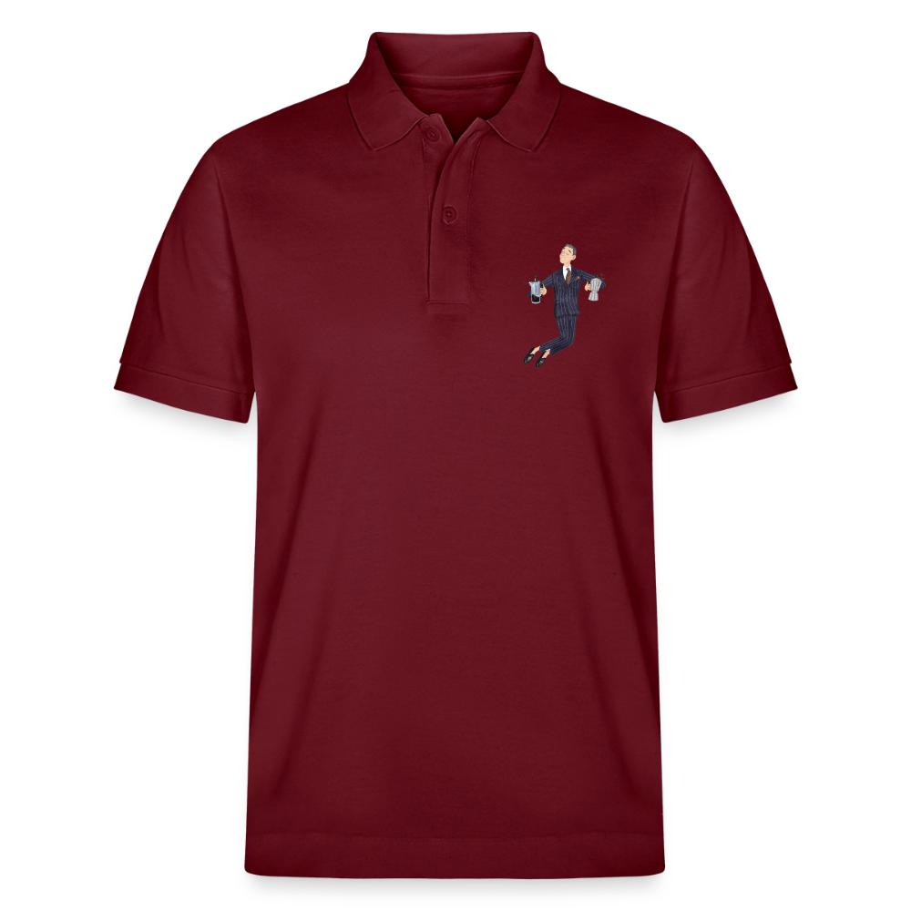 Black Hat Preppy Unisex Bio-Poloshirt - Burgunderrot