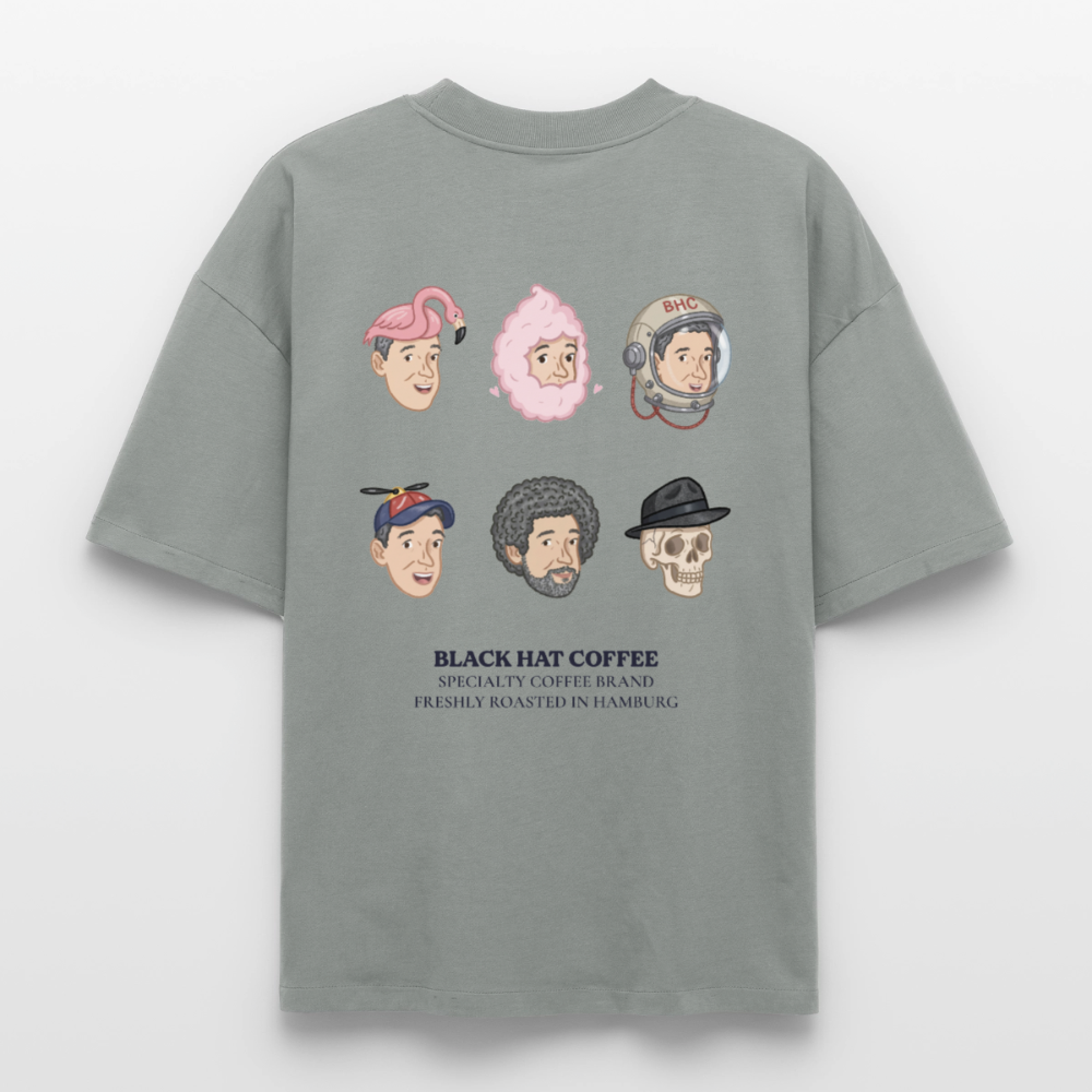 Many Faces Heavyweight Unisex Boxy T-Shirt - Nebelgrau