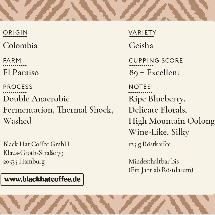 El Paraiso Geisha Luna - Special Filter, Thermal Schock, Colombia