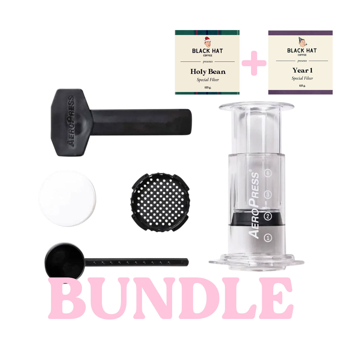 AeroPress Clear Bundle (AeroPress inkl. 250 g Kaffee Bohnen)